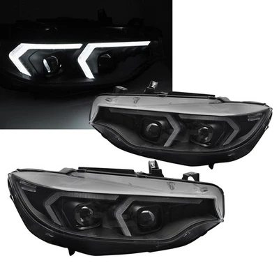 Xenon Scheinwerfer Set in schwarz für BMW 4er F32/F33 2013-2017 mit LED-DRL - Bild 1 von 4