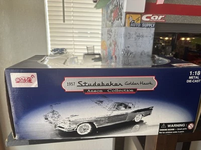 1:18 Anson Collection 1957 Silver Studebaker Golden Hawk. Sealed Box Brand New - Image 1 of 4