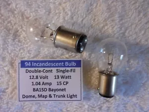 94 Incandescent Bulb "Pair" 12-Volt, 13-Watt - Picture 1 of 1