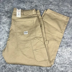 Levi Strauss Signature Herren Zimmermann Hose 40x32 Gold Khaki Workwear 7 Taschen - Bild 1 von 8