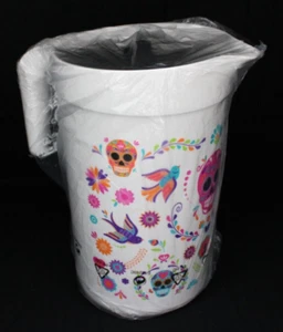 Tupperware Set 2 Pezzi 1 Gal. Brocca a pulsante e mega ciotola Dia De Los Muertos - Foto 1 di 11
