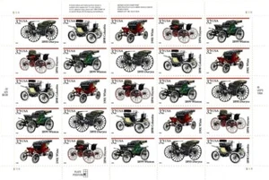 US Antique Automobiles 32c Stamp Sheet Scott #3019 - 3023 - Picture 1 of 1