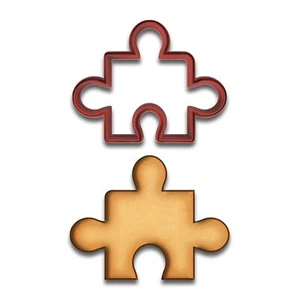 Puzzle Piece Cookie Cutter (4", Style 1) (Random Color) - Picture 1 of 1