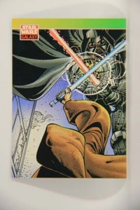 Star Wars Galaxy 1993 Topps Trading Card #124 Vader Kenobi Duel Artwork L003012 - Picture 1 of 2