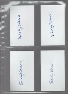 (4) MICKEY VERNON AUTOGRAPH/AUTO/HAND-SIGNED INDEX CARD - Picture 1 of 3