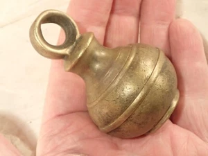 19th Century 'Ringed Globular' Bronze Plumb Bob Weight, 3"L, 17.5 oz. - Picture 1 of 7