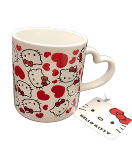 Hello Kitty NUEVO CON ETIQUETAS Taza con Mango de Corazón Taza de Té de Café ~ Lindo Sweetie Love Gift - Imagen 1 de 16