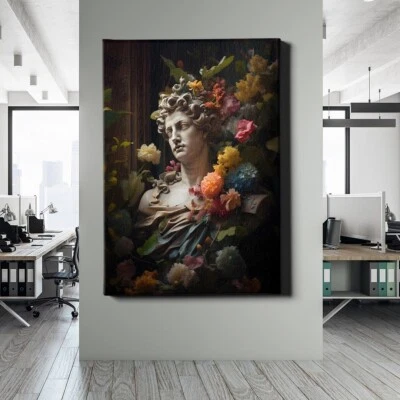 ✅LEINWANDBILD SKULPTUR DESIGN LUXUS MODERN KUNST BLUMEN WANDDEKO ELEGANT PREMIUM - Bild 1 von 4