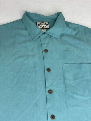 Three Palm Brand Men's Button Up Shirt Blue Medium Short Sleeve M - Image 1 of 4