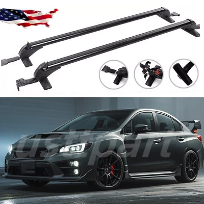 For Subaru WRX STI 2015-UP Top Roof Rack Cross Bars 43.3" Luggage Cargo Carrier Foto 1 de 4