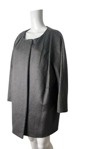 32 Paradise 100% Cashmere Vintage Jacket Coat Size Large Womens Grey French Wool - Picture 1 of 15