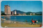 Acapulco Mexico Hornos Beach & Paraiso Marriott Hotel Chrome Cancel Wob Postcard