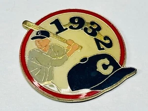 Cleveland Indians Sunoco Epoxy Lapel Hat Vest Jacket Pin 1932 Throwback Cap - Picture 1 of 2