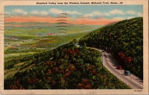 Cartolina di lino Stamford Valley Western Summit Mohawk Trail Massachusetts - Foto 1 di 2
