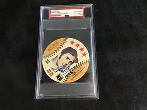 1977 Detroit Caesars Fred Lynn Disc Hof signed PSA/DNA AUTO AUTOGRAMM - Bild 1 von 3