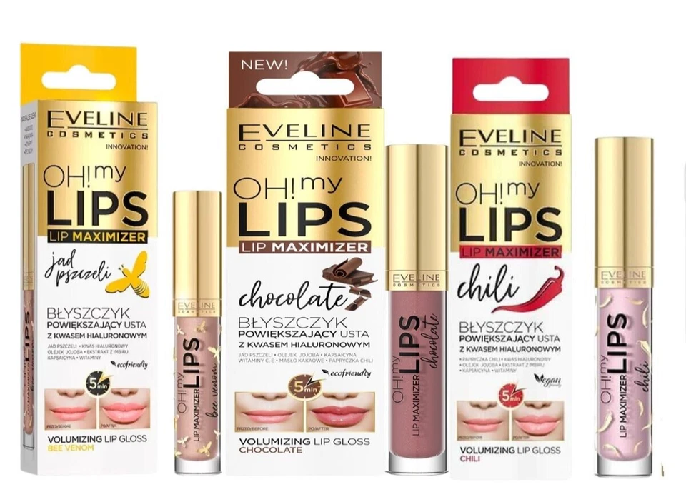 Eveline Oh My Lips Volumizing Plumping Lip Gloss Chocolate Bee Venom Chili 4,5ml - Image 1 of 1