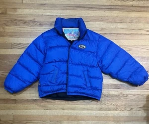 Vintage First Down Down Filled Heavy Winter Puffer Coat Men's Size XXL Blue - Picture 1 of 9