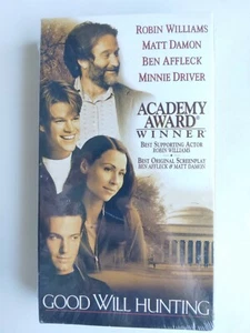 Good Will Hunting 1997 VHS NEW Sealed Matt Damon Robin Williams Minnie Driver - Picture 1 of 6