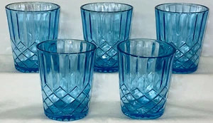 5 US Glass AUNT POLLY BLUE *3 1/2” - 8 oz TUMBLERS* - Picture 1 of 1