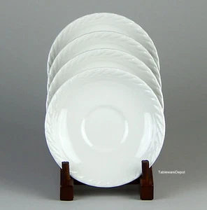 Ralph Lauren / Wedgwood CLEARWATER: Set of 4 Saucers, SUPERB+ Condition! - Picture 1 of 3