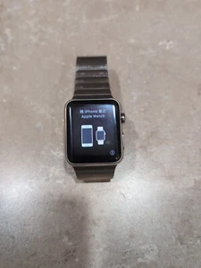 Apple Watch Series With Stainless Steel Link Bracelet Band - Picture 1 of 3