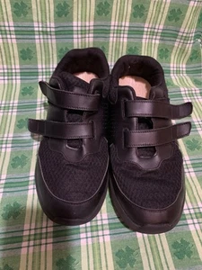 ❤️FIT EC Herren Gr. US 11 XW (4E) Schwarz Klettverschluss Komfort Sneaker Schuhe - Bild 1 von 11