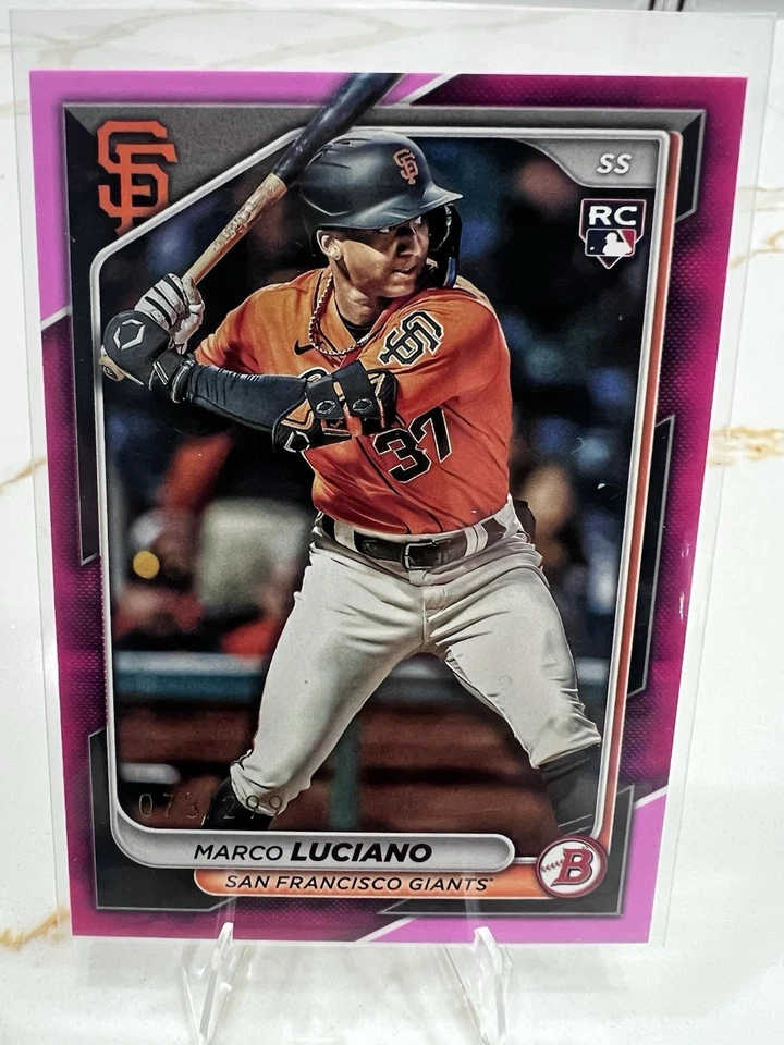2024 Bowman - Marco Luciano #18 Pink Border /175 (RC) - Image 1 of 2