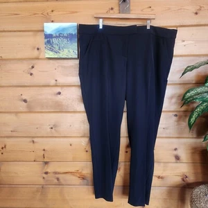 Pantaloni eleganti dritti Investments neri elasticizzati pantaloni da carriera taglie forti 24 X30" - Foto 1 di 8