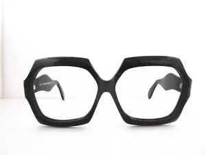 Anglo American Eyewear Oversized Bold Square Black Sun or Eyeglasses Vintage NOS - Picture 1 of 6