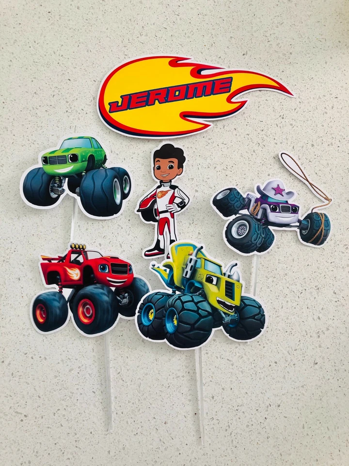 Personalizado Blaze and the Monster Machines Tema Decoración de Pasteles Favores de Fiesta Foto 1 de 1