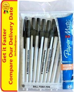 NUEVO Paquete de Variedades de Plumas Kilométricas Papermate 10 Plumas Negras Post Gratis - Imagen 1 de 5