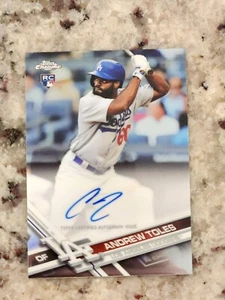 2017 Topps Chrome Rookie Auto Andrew Toles #RA-AT Auto RC - Imagen 1 de 2