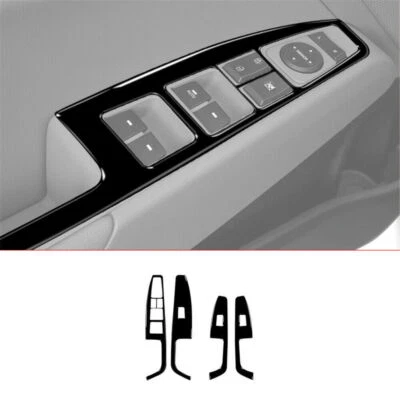 Cubierta de control de ventana de puerta de auto negra piano para Hyundai Elantra 2016-2018 4* Foto 1 de 4