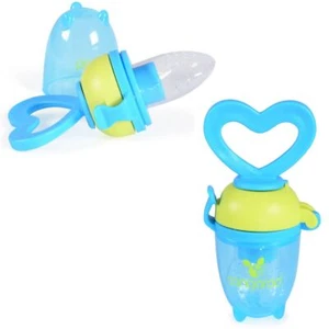 Aspirador de frutas F1333 azul para principiantes a partir de 6 meses, aspirador de silicona, sin BPA - Imagen 1 de 3