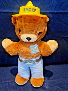 Smokey the Bear ~ 60's Vintage - Knickerbocker - Stuffed Plush WITH HAT Rare - Picture 1 of 7