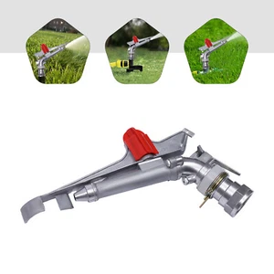 2" 360 Adjustable Irrigation Spray Gun Impact Sprinkler Large Area Water Head - Picture 1 of 18