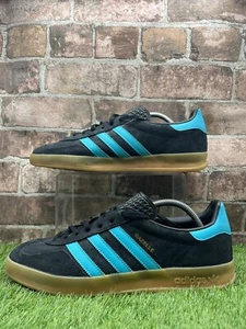 Adidas Gazelle Indoor Black/Blue Gum UK 10 Herren Sneaker - Bild 1 von 12