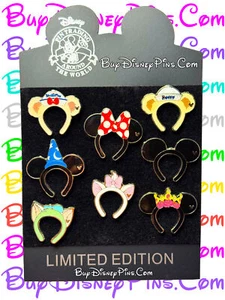 Juego de 8 prendedores de diadema orejas Disney lote de prendedores princesa Minnie Mickey Duffy. - Imagen 1 de 4