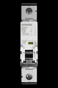 SIEMENS 20 AMP CURVE C 10kA MCB CIRCUIT BREAKER 5SY4120-7 5SY41 - Picture 1 of 6