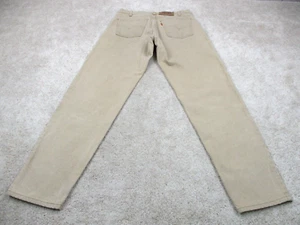 VINTAGE Levis Jeans Men 550 Relaxed Tapered 32x32 Brown Tan Denim Orange Tab 90s - Picture 1 of 19