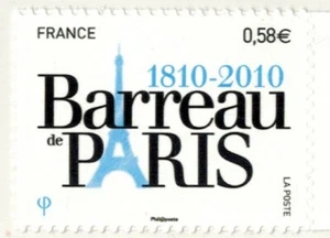2010-AUTOADHESIF-TIMBRE NEUF**/BARREAU DE PARIS-TOUR EIFFEL**STAMP.Y/T.508 - Imagen 1 de 1