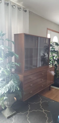 Mid-Century Cabinet Buffet and Hutch Cover