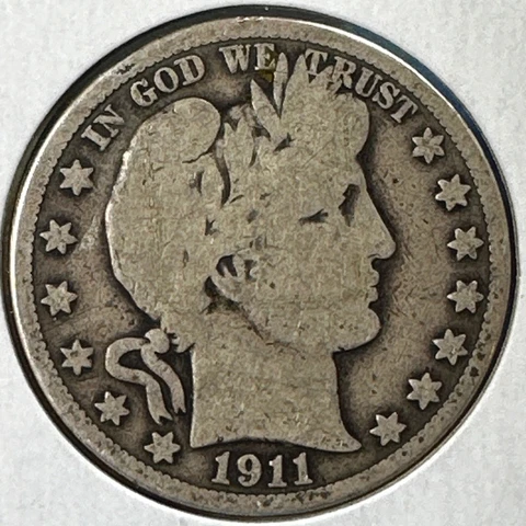 1911 50C Barber Half Dollar (75125) Cover