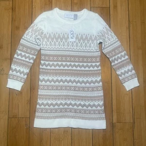 NWT The Childrens Place Christmas Holiday Warm Long Sleeve Dress Girls Sz 4T - Picture 1 of 6