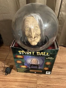 Gemmy Halloween Animated Witch Head Crystal Ball Spirit Ball #944824-MMVI USED - Picture 1 of 6