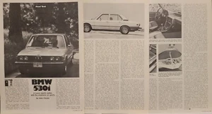 1975 BMW 530i Automobile Car 4pg Test Print Article - Picture 1 of 1