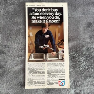 Grifo de agua Moen Elyria Ohio anuncio impreso vintage 1978 - Imagen 1 de 5