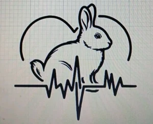 Hase Kaninchen Rettungsleine Aufkleber - Bild 1 von 1