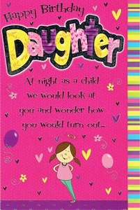 TOCHTER - Hochwertige GEBURTSTAGSKARTE lustiges Design - Bild 1 von 3