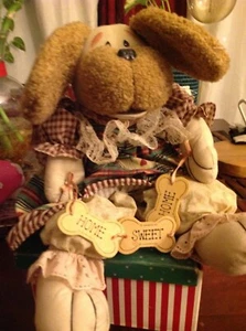 Happy Nappers Perfect Play Pillow Home Sweet Home Brown Holiday Dog Plush - Picture 1 of 3